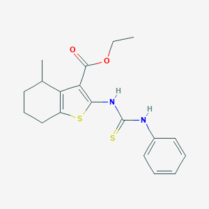 molecular formula C19H22N2O2S2 B186416 4-甲基-2-[(苯甲酰氨基硫代)氨基]-4,5,6,7-四氢-1-苯并噻吩-3-羧酸乙酯 CAS No. 132605-14-2