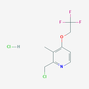 molecular formula C9H10Cl2F3NO B018642 2-(Chloromethyl)-3-methyl-4-(2,2,2-trifluoroethoxy)pyridine hydrochloride CAS No. 127337-60-4