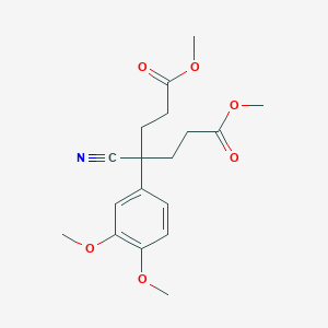 B186455 Dimethyl 4-cyano-4-(3,4-dimethoxyphenyl)heptanedioate CAS No. 61330-09-4
