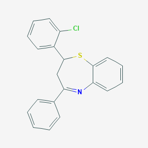 molecular formula C21H16ClNS B186463 2-(2-Chlorophenyl)-4-phenyl-2,3-dihydro-1,5-benzothiazepine CAS No. 60246-85-7