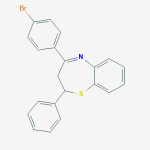 molecular formula C21H16BrNS B186464 4-(4-Bromophenyl)-2-phenyl-2,3-dihydro-1,5-benzothiazepine CAS No. 64820-47-9