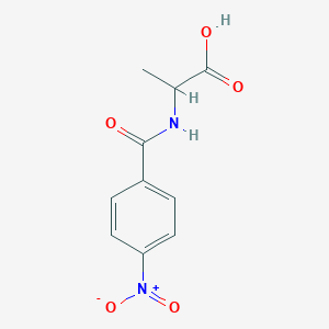 molecular formula C10H10N2O5 B186485 2-[(4-硝基苯甲酰)氨基]丙酸 CAS No. 5330-84-7
