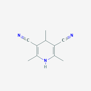 molecular formula C10H11N3 B186486 2,4,6-Trimethyl-1,4-dihydropyridine-3,5-dicarbonitrile CAS No. 3274-37-1