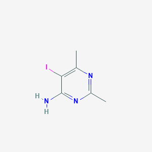molecular formula C6H8IN3 B186494 5-碘-2,6-二甲基嘧啶-4-胺 CAS No. 2033-48-9