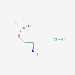 molecular formula C5H10ClNO2 B186538 3-氮杂环乙基乙酸盐盐酸盐 CAS No. 118972-95-5