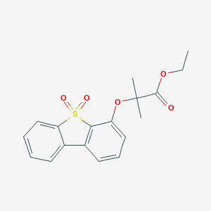 molecular formula C18H18O5S B186603 Ethyl 2-(5,5-dioxodibenzothiophen-4-yl)oxy-2-methylpropanoate CAS No. 69747-92-8