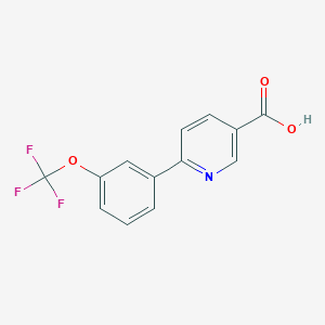 molecular formula C13H8F3NO3 B186604 6-[3-(Trifluoromethoxy)phenyl]nicotinic acid CAS No. 197847-91-9