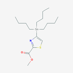 molecular formula C17H31NO2SSn B186609 Methyl 4-(tributylstannyl)thiazole-2-carboxylate CAS No. 173979-00-5