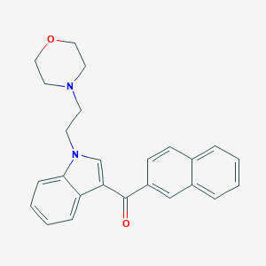 molecular formula C25H24N2O2 B186622 JWH 200 2'-naphthyl isomer CAS No. 133438-66-1