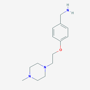 B186644 4-[2-(4-Methyl-1-piperazinyl)ethoxy]benzenemethanamine CAS No. 128540-39-6