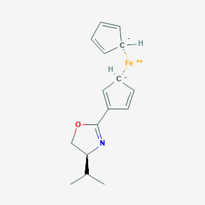 molecular formula C16H19FeNO B186660 环戊-1,3-二烯；(4S)-2-环戊-1,3-二烯-1-基-4-丙-2-基-4,5-二氢-1,3-恶唑；铁(2+) CAS No. 162157-03-1