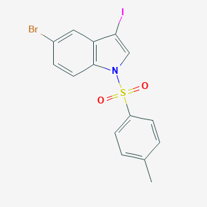 molecular formula C15H11BrINO2S B186663 5-Bromo-3-iodo-1-tosyl-1H-indole CAS No. 142688-28-6