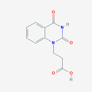molecular formula C11H10N2O4 B186683 3-(2,4-Dioxo-3,4-dihydro-2H-quinazolin-1-yl)-propionic acid CAS No. 148673-98-7