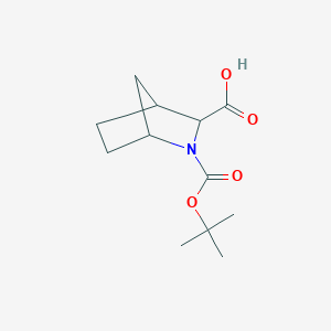molecular formula C12H19NO4 B186692 2-(tert-Butoxycarbonyl)-2-azabicyclo[2.2.1]heptane-3-carboxylic acid CAS No. 134795-25-8