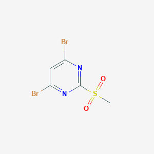 molecular formula C5H4Br2N2O2S B186718 4,6-Dibromo-2-(methylsulfonyl)pyrimidine CAS No. 172899-12-6