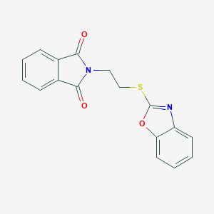 molecular formula C17H12N2O3S B186803 1H-Isoindole-1,3(2H)-dione, 2-[2-(2-benzoxazolylthio)ethyl]- CAS No. 121161-67-9