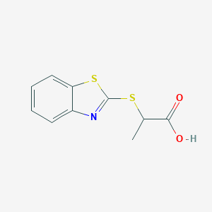 molecular formula C10H9NO2S2 B186834 2-(1,3-苯并噻唑-2-基硫基)丙酸 CAS No. 3383-66-2