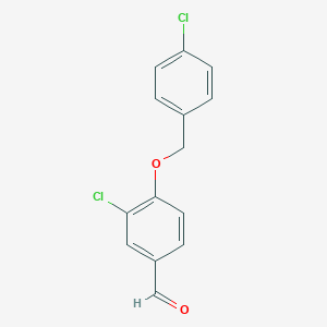 molecular formula C14H10Cl2O2 B186865 3-氯-4-[(4-氯苄基)氧基]苯甲醛 CAS No. 443124-79-6