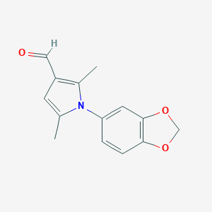 molecular formula C14H13NO3 B186870 1-苯并[1,3]二氧杂环-5-基-2,5-二甲基-1H-吡咯-3-甲醛 CAS No. 409353-81-7