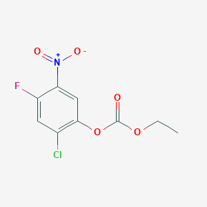 molecular formula C9H7ClFNO5 B186884 2-Chloro-4-fluoro-5-nitrophenyl ethyl carbonate CAS No. 153471-75-1
