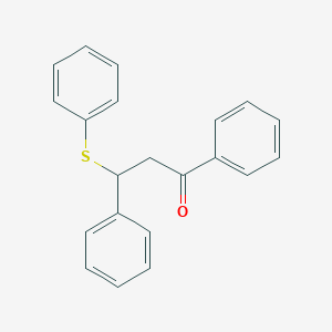 molecular formula C21H18OS B186885 1-Propanone, 1,3-diphenyl-3-(phenylthio)- CAS No. 21205-14-1