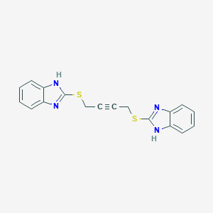 molecular formula C18H14N4S2 B186886 Benzimidazole, 2,2'-(2-butynylenedithio)DI- CAS No. 73688-71-8