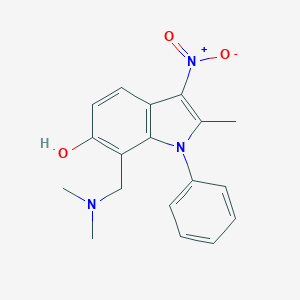 B186894 1H-Indol-6-ol, 7-[(dimethylamino)methyl]-2-methyl-3-nitro-1-phenyl- CAS No. 441782-71-4
