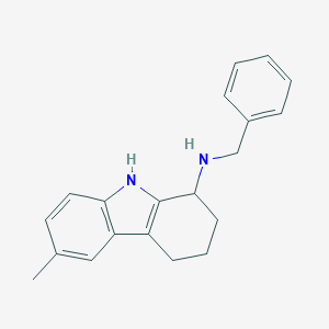 B186899 N-benzyl-6-methyl-2,3,4,9-tetrahydro-1H-carbazol-1-amine CAS No. 118498-98-9