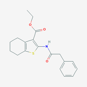 molecular formula C19H21NO3S B186943 2-[(苯乙酰基)氨基]-4,5,6,7-四氢-1-苯并噻吩-3-甲酸乙酯 CAS No. 52535-69-0