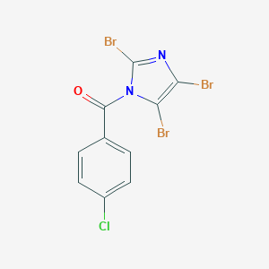 molecular formula C10H4Br3ClN2O B186945 2,4,5-三溴-1-(4-氯苯甲酰)咪唑 CAS No. 15287-32-8