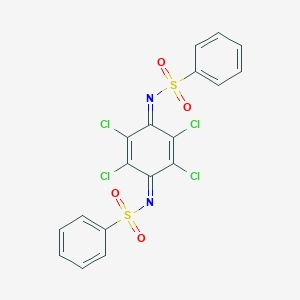 B186997 N-[4-(benzenesulfonylimino)-2,3,5,6-tetrachlorocyclohexa-2,5-dien-1-ylidene]benzenesulfonamide CAS No. 39538-52-8