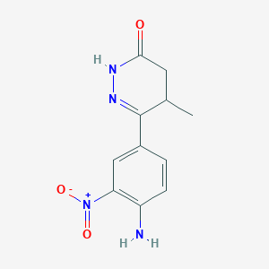 molecular formula C11H12N4O3 B187032 6-(4-amino-3-nitrophenyl)-5-methyl-4,5-dihydropyridazin-3(2H)-one CAS No. 111789-90-3