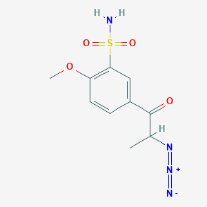 molecular formula C10H12N4O4S B018704 2-叠氮基-1-(4'-甲氧基-3'-磺酰胺苯基)-1-丙酮 CAS No. 1189968-86-2