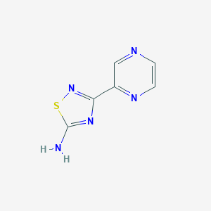 molecular formula C6H5N5S B187078 3-(吡嗪-2-基)-1,2,4-噻二唑-5-胺 CAS No. 138588-23-5
