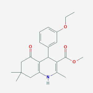 B187097 Methyl 4-(3-ethoxyphenyl)-2,7,7-trimethyl-5-oxo-1,4,6,8-tetrahydroquinoline-3-carboxylate CAS No. 5803-98-5