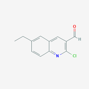 molecular formula C12H10ClNO B187103 2-氯-6-乙基喹啉-3-甲醛 CAS No. 436088-07-2