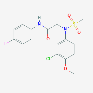 B187112 2-(3-chloro-4-methoxy-N-methylsulfonylanilino)-N-(4-iodophenyl)acetamide CAS No. 6175-75-3