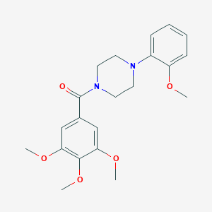 molecular formula C21H26N2O5 B187153 4-(o-Methoxyphenyl)piperazinyl 3,4,5-trimethoxyphenyl ketone CAS No. 17766-68-6