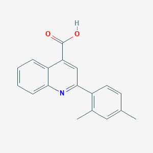 molecular formula C18H15NO2 B187168 2-(2,4-Dimethylphenyl)quinoline-4-carboxylic acid CAS No. 5466-33-1