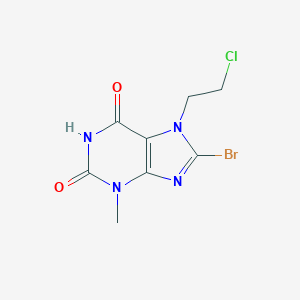 molecular formula C8H8BrClN4O2 B187181 8-溴-7-(2-氯乙基)-3-甲基-1H-嘌呤-2,6(3H,7H)-二酮 CAS No. 115415-41-3