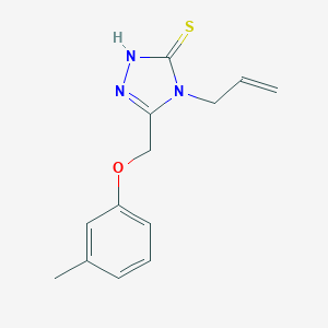 molecular formula C13H15N3OS B187187 4-allyl-5-[(3-methylphenoxy)methyl]-4H-1,2,4-triazole-3-thiol CAS No. 331272-48-1