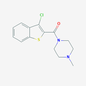 molecular formula C14H15ClN2OS B187202 1-[(3-Chloro-1-benzothien-2-yl)carbonyl]-4-methylpiperazine CAS No. 62524-17-8