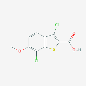 molecular formula C10H6Cl2O3S B187208 3,7-Dichloro-6-methoxy-1-benzothiophene-2-carboxylic acid CAS No. 34576-89-1