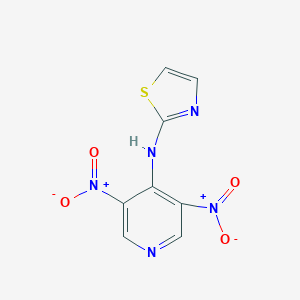 molecular formula C8H5N5O4S B187209 4-Pyridinamine, 3,5-dinitro-N-2-thiazolyl- CAS No. 330964-96-0
