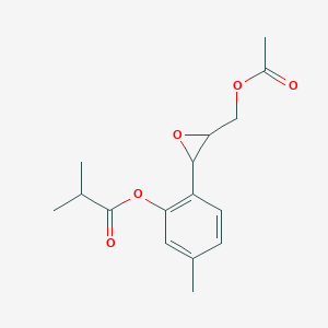 molecular formula C16H20O5 B018721 10-乙酰氧基-8,9-环氧百里酚异丁酸酯 CAS No. 106009-86-3