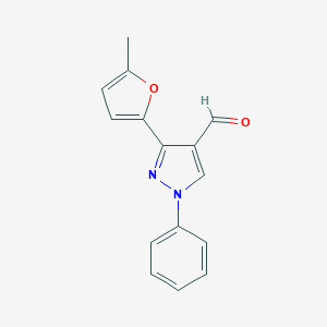 molecular formula C15H12N2O2 B187235 3-(5-甲基呋喃-2-基)-1-苯基-1H-吡唑-4-甲醛 CAS No. 210825-08-4