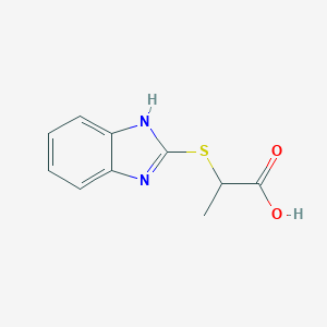 B187240 2-(1H-Benzimidazol-2-ylsulfanyl)propanoic acid CAS No. 21547-70-6