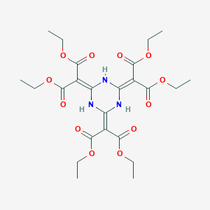 B187242 2,4,6(1H,3H,5H)-s-Triazine-delta(sup 2,alpha),delta(sup 4,alpha'),delta(sup 6,alpha'')-trimalonic acid, hexaethyl ester CAS No. 39945-18-1
