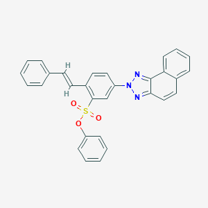 B187244 Benzenesulfonic acid, 5-(2H-naphtho[1,2-d]triazol-2-yl)-2-(2-phenylethenyl)-, phenyl ester CAS No. 6994-51-0