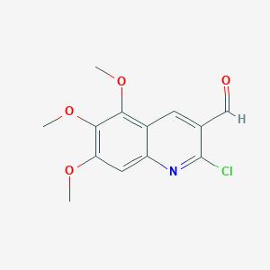 molecular formula C13H12ClNO4 B187287 2-Chloro-5,6,7-trimethoxyquinoline-3-carbaldehyde CAS No. 68236-25-9
